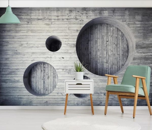 beauty 3D Wallpaper Mural geometric circle Wall paper 3D Photo Murals For Living Room Bedroom TV Background Wallpapers Home Decor high quali