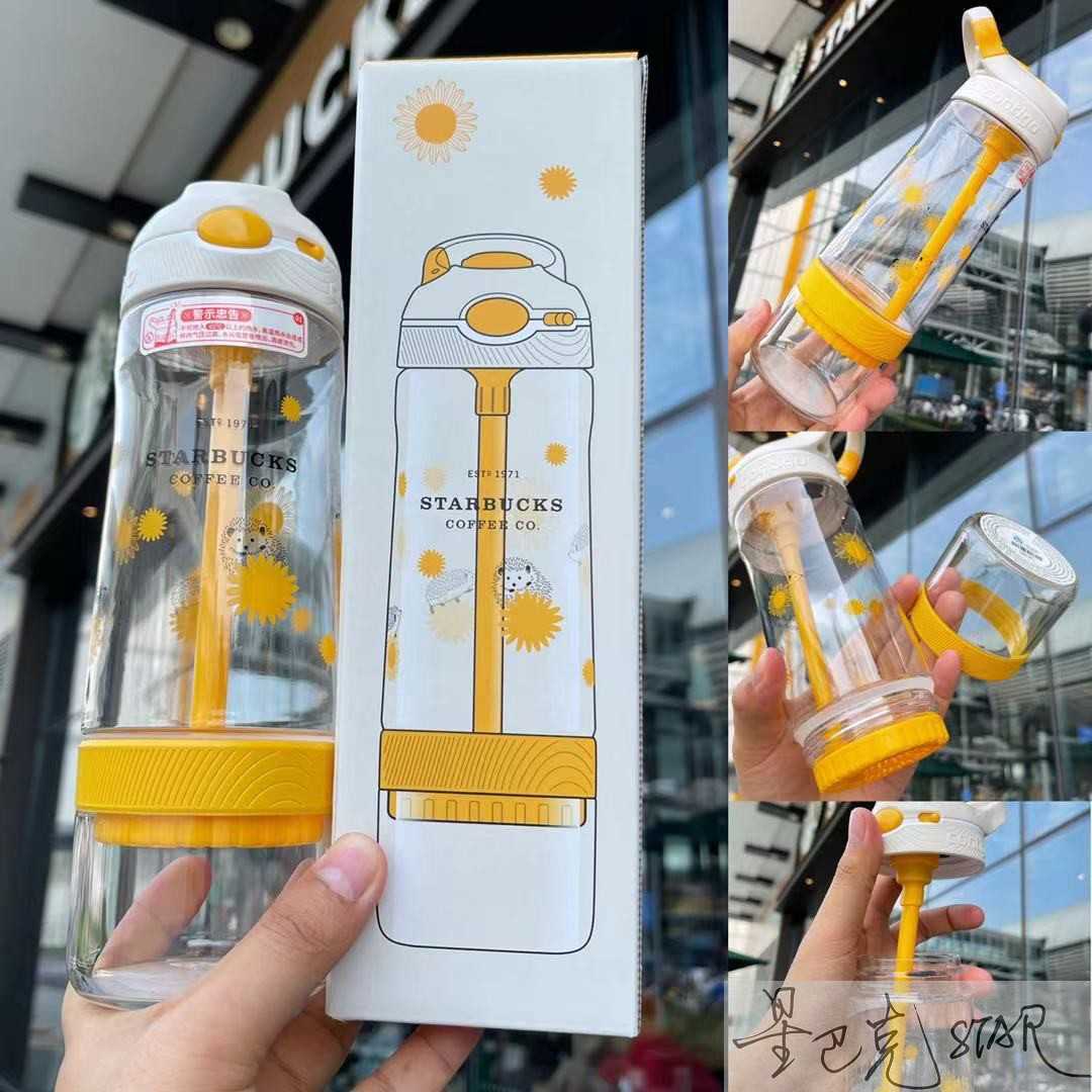 Starbucks Tanabata Valentine&#039;s Day gift 700ml fruit tea lock straw cup drink tea drain juice cup accompanying cup