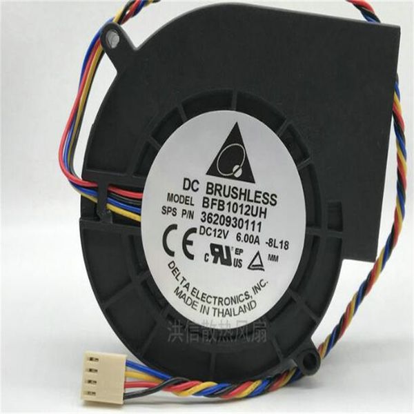 Wholesale fan: Delta 9733 9.7cm 12V 6A BFB1012UH four-wire high-volume blower turbine exhaust fan