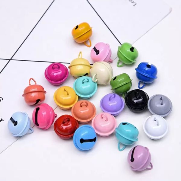 Party Decorative Christmas colored bell 22mm candy-colored painted small party pet keychain accessories LK0052