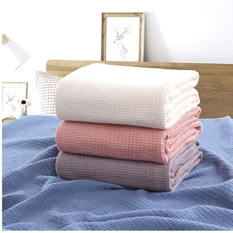 thread blanket cotton towel blanket summer throw adults Children pink blue rose red single double size