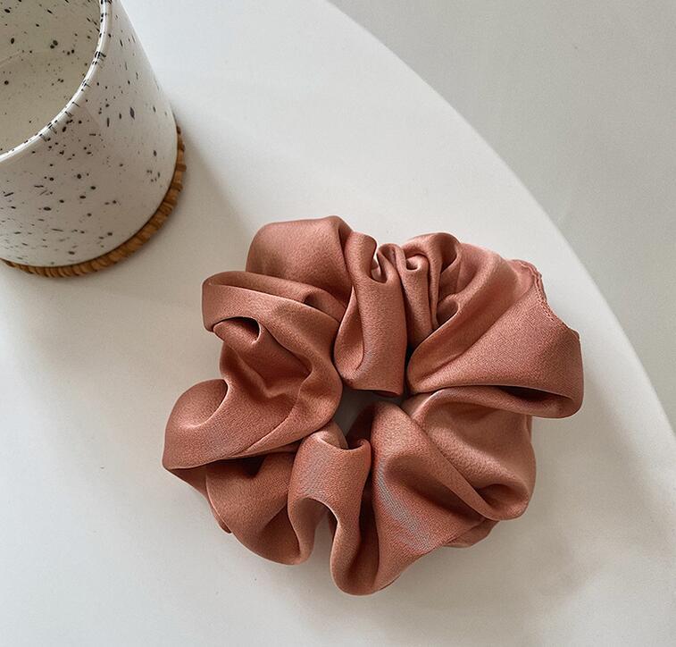 Ring Stretch Hair Band Solid Color Elastic Bubble Sports Dance Silk Soft Charming Hair Band Ponytail Holder Banda Para El Cabello Elastica Con Anill