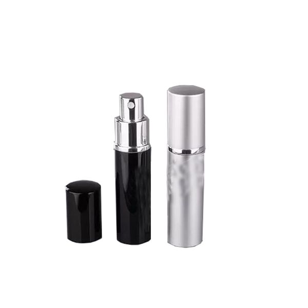 10ml Travel Perfume Spray Bottle Small Portable Refillable Pump Spray Atomizer Aluminum Bottles Home Fragrances Black-silver