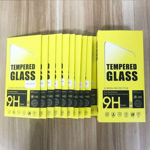 9H Tempered Glass Screen Protector for 13 12 11 Pro Max XS XR 7-8 Plus 0.3mm Thickness with Paper Box