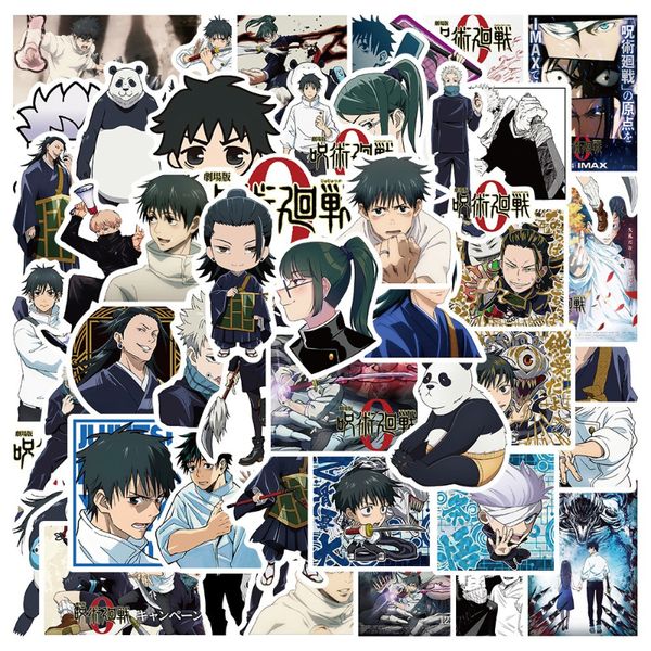 50Pcs-Lot cartoon anime Jujutsu Kaisen sticker Graffiti Kids Toy Skateboard car Motorcycle Bicycle Sticker Decals Wholesale