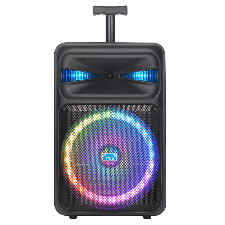 Wireless Bluetooth LED portable 12 Inch Square dance speaker Microphone Outdoor Loudspeaker speaker