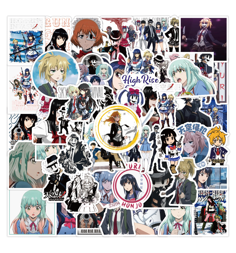 Waterproof Anime sticker 50Pcs Japanese Cartoon Laptop Decals for Pad Skateboard Notebook Phone Case Guitar Car stickers
