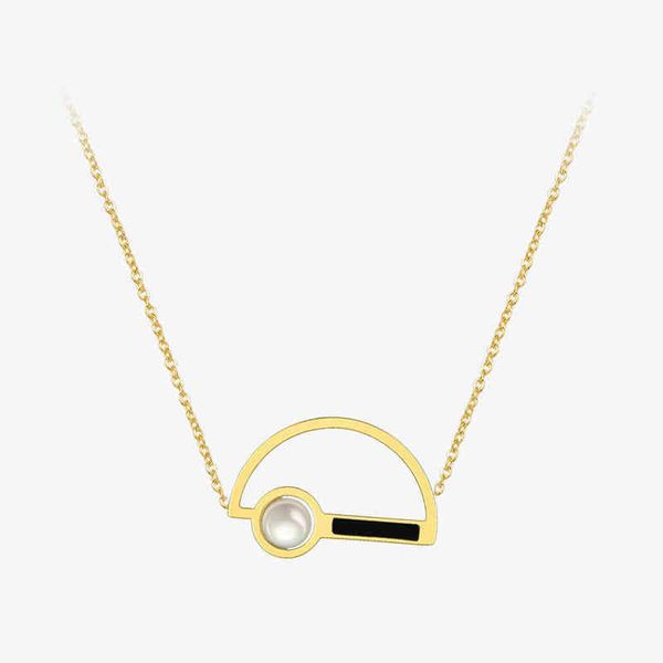 Pendant Necklaces Enfashion Pearl Choker Necklace Women Gold Color Letter d Pendants Stainless Steel Gifts Femme Jewelry Collares Pd3009 220