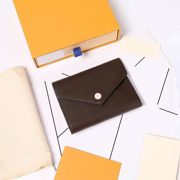 2022 NEW Purses Women Men Multifunction Wallets button Bag Leather Luxury Wallet flower Purse Fashion Card Holders Designer Pocket short Tot