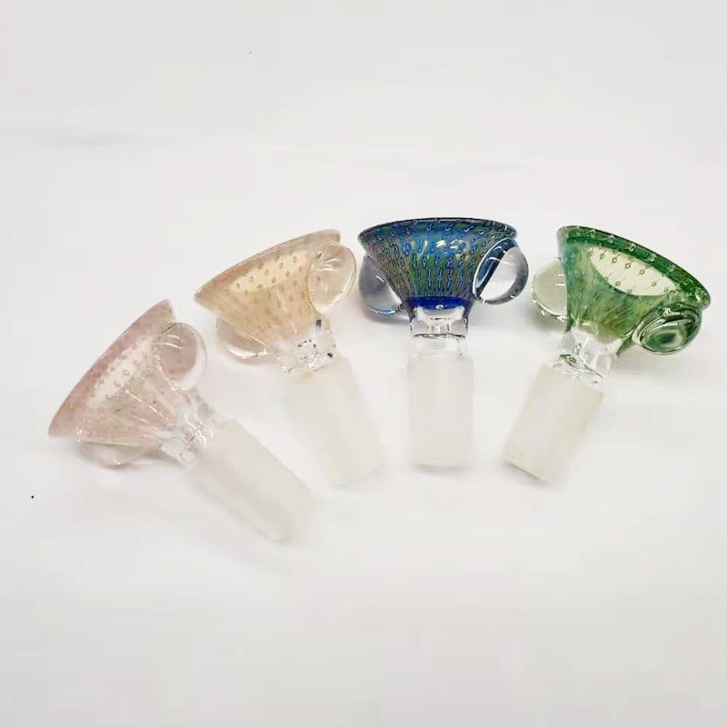 DPGB025 Smoking Two Marbles Silver Fumed 6MM Thickness Bowls With Bubble