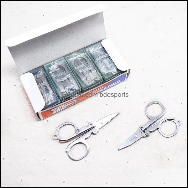Scissors Hand Tools Home Garden New Creative Mini Foldable Clipper Sier Household Metal Tool Trip Simple Practical Carry Convenient Small