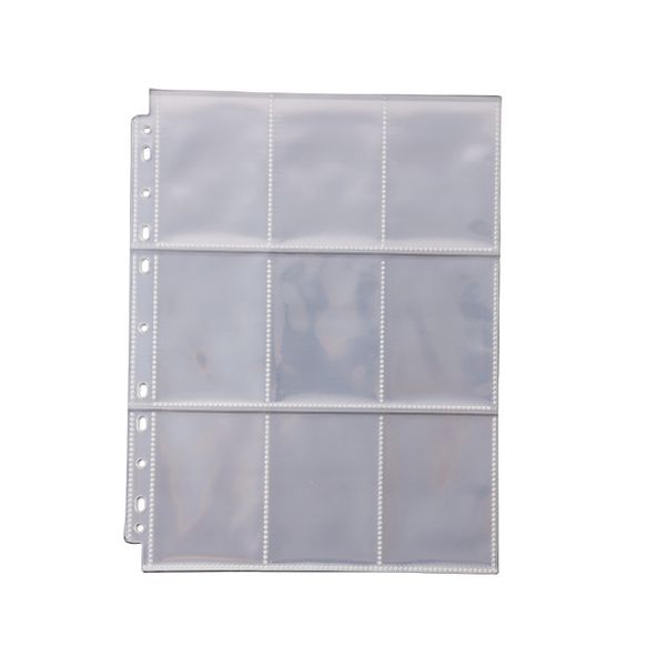 Game Card Protectors Filing Storage Pockets Baseball Trading Card Pages Sleeves 9-Pocket Clear Plastic Holder Sheet Fit 3 Ring Binder A4 Fil