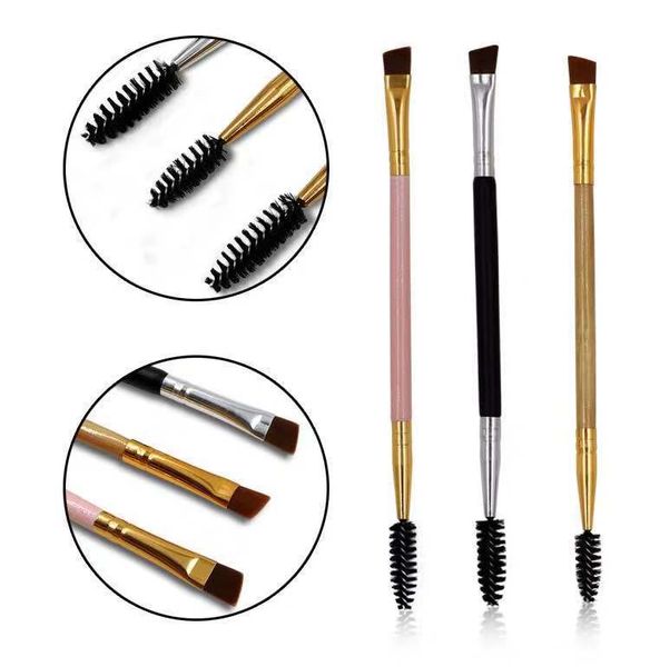 Professional 2 in 1 Makeup Brushes Double-headed Eyebrow Eyelashes Brush Makeup Tools