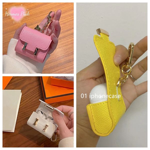 Fashion Earphones Cases Headset Accessories For Apple AirPods 3 Generation Case 2021 Leather Luxury Designer Protection Air Pods Pro Regular