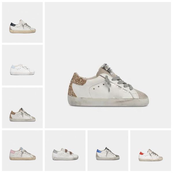 Luxury super Star kid baby Sneakers Dirtys platform sole Shoes boys girls Casual Shoe Italy brand Double height iconic Infants Golden Classi