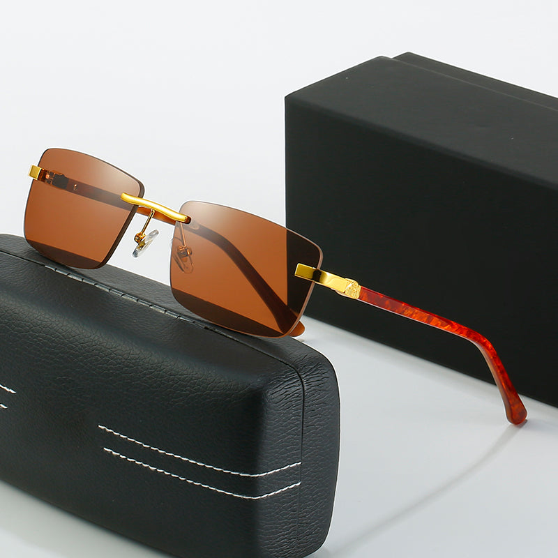 Brand Designer Polarized Sunglasses for Women Men Driver Mayba Shades Male Vintage Buff Sun Glasses Man Spuare Mirror Summer Frameless Eyeglasses UV