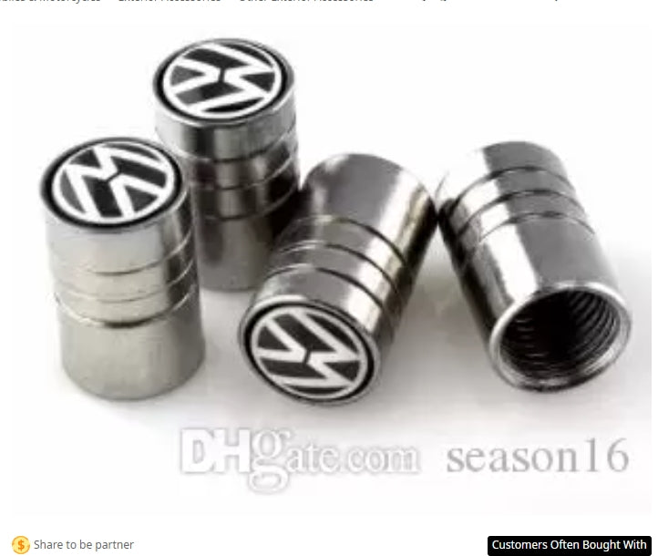 Auto sticker Tire Wheel Valves Caps Case For Volkswagen Vw R Polo Passat B5 B6 T5 Golf 4 5 6 7 Touran Jetta Tiguan Car Styling