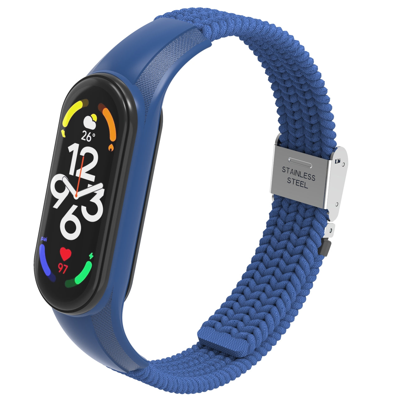 Smart Watch Strap for Smartwatchs Xiaomi Mi Band 7 Bands Adjustable Mens Sport Wristband Elastic Straps Nylon Watchband Bracelet designers Blue Wris