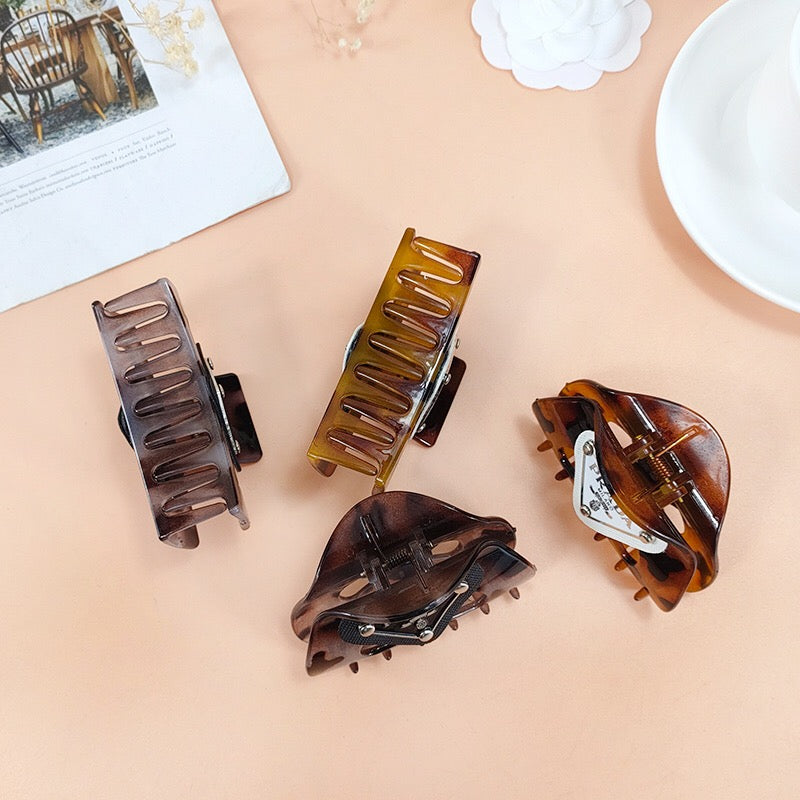 2022 Luxury Fashion Womens Designer Hair Clips Claws Big Square Crabs Clip Leopard Grain Plugs For Women Hair Accessories