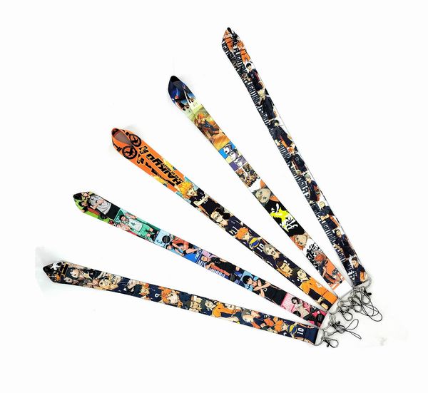 Wholesale 100pcs Cartoon Japan Anime Straps lanyard Key Chain ID card hang rope Sling Neck strap Pendant boy Gifts #11