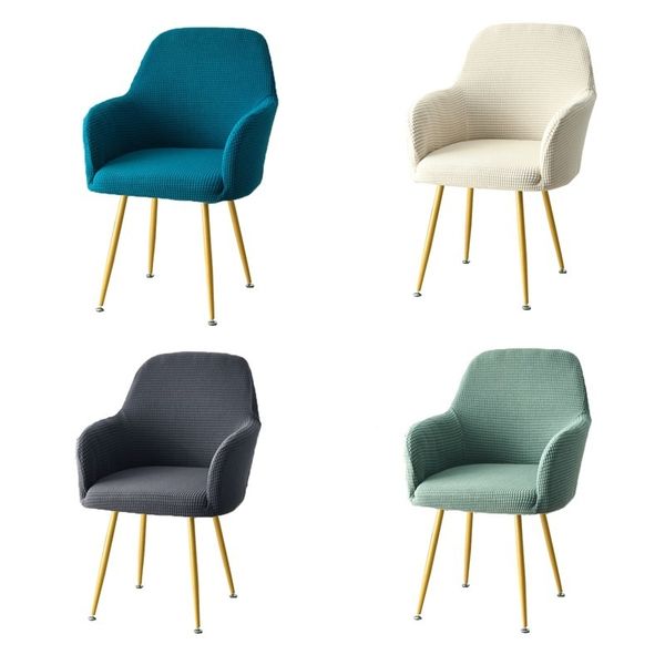 1-6pc Polar Fleece Fabric High Arm Chair Cover Elastic Stretch Dining Chairs Cover Slipcover Office Chair House De Chaise 0624