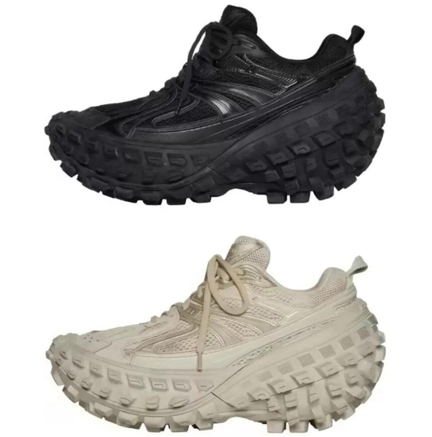 2022 Release Beige Black Defender Designer Athletic Shoes Men Women Rubber Platform Tire STARS LOVES Casual Trainers Sports Sneakers Size 36-47