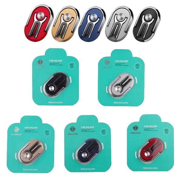 3 in 1 360 Rotation Metal Car Mount Vent Bracket Desktop Phone Holder Ring Holders With Retail Package for iPhone Samsung Huawei Moto