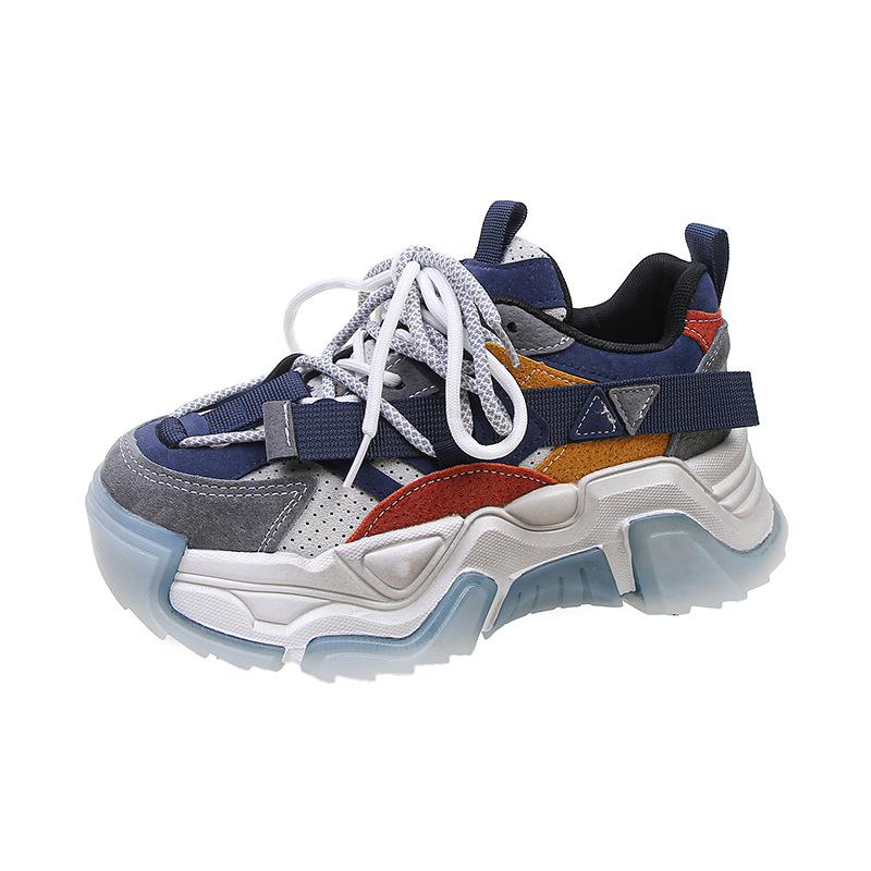 Dress Shoes Designer Luxury Autumn 5CM Platform Pigskin Leather Casual Classic Pumps For Women&#39;s Sports Female Heels SneakersDress