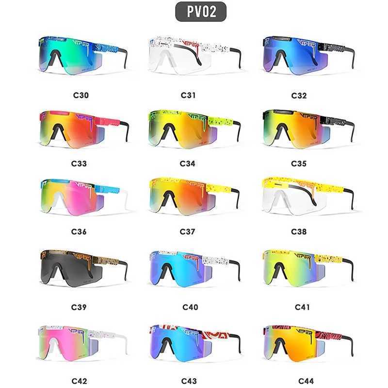 Pit 2022 Original Viper Sport google TR90 Polarized Sunglasses for men-women Outdoor windproof eyewear 100% UV Mirrored lens