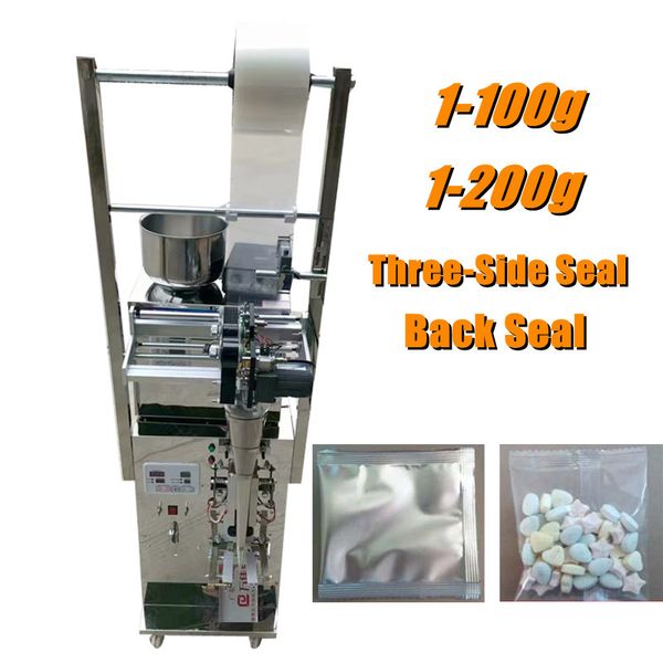 1-100g Automatic Weighing Packing Machine For Food Coffee Bean Grain Powder Bag Making Machine Three Side Seal Filling Packaging Machine
