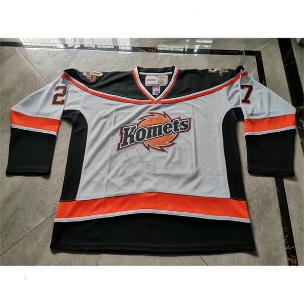 Nc01 Custom Hockey Jersey Men Youth Women Vintage Echl Fort Wayne Komets 27 Shawn Szydlowski High School Size S-6XL or any name and number j