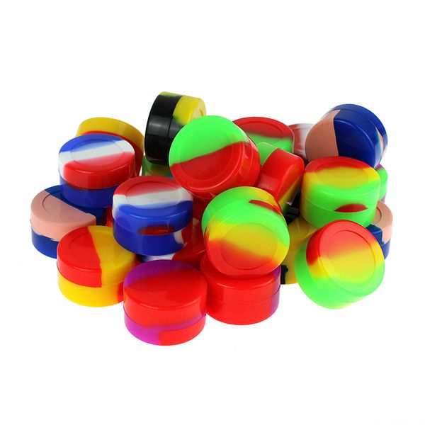 Nonstick wax containers silicone box 5ml silicon container food grade jars dab tool storage jar oil holder for vaporizer vape FDA approved