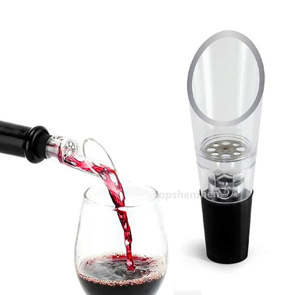 Bar Tools Red Wine Aerator Pourer Liquor Bottles Stopper Dumping Funnel Premium Decanter Spout Crystal Wine Pourers Wines Perfectly Bars Acc