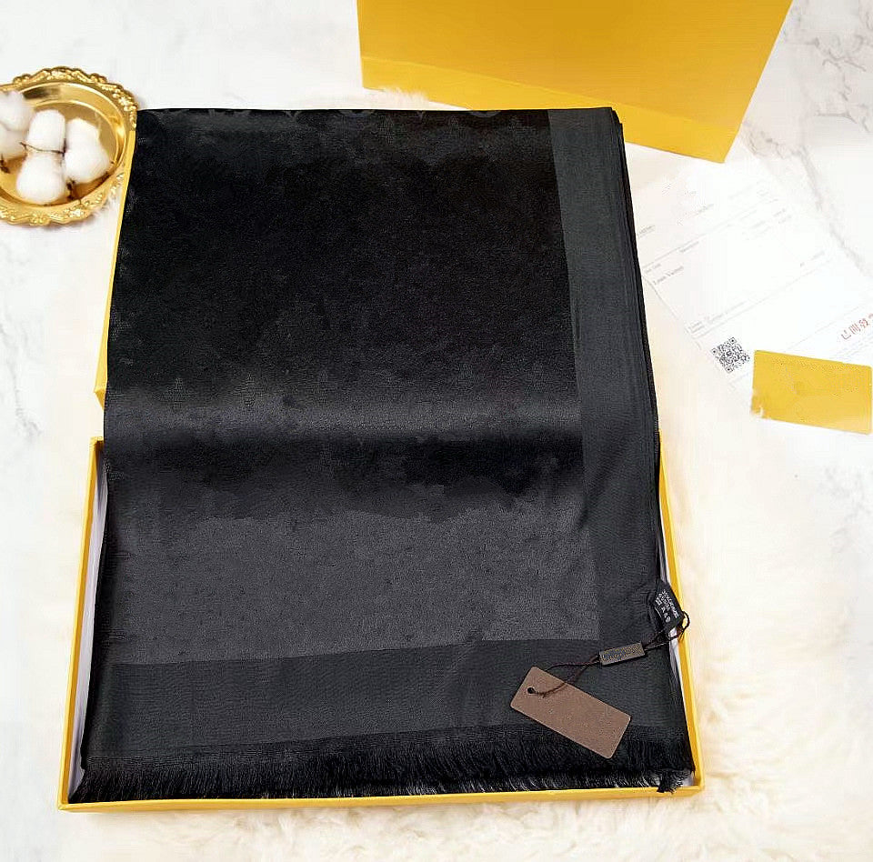 Beautiful Silk an wool Scarf Fashion Womens 4 Seasons Shawl letter flower Scarves Size about 180x70cm 9 Color without box