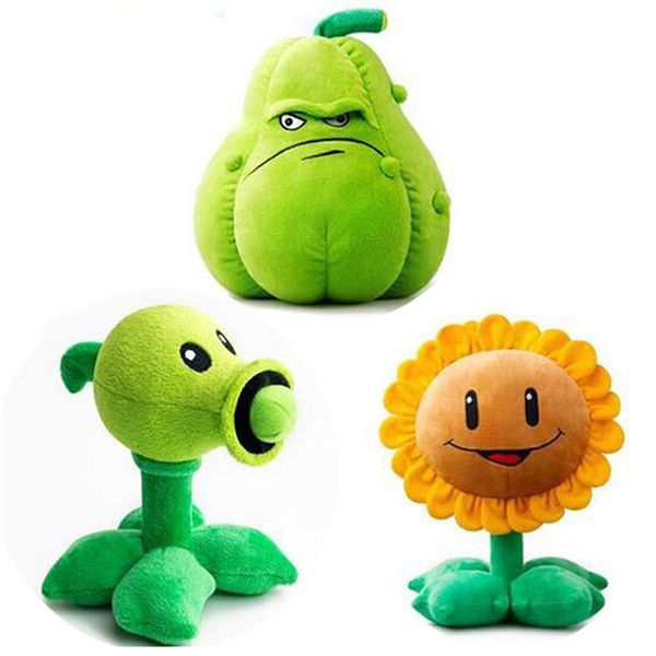 1pcs 30cm Plants vs Zombies Plush Toys PVZ Pea Shooter Sunflower Squash Soft Stuffed Toy Doll for Children Kids Gifts 220526 X241230