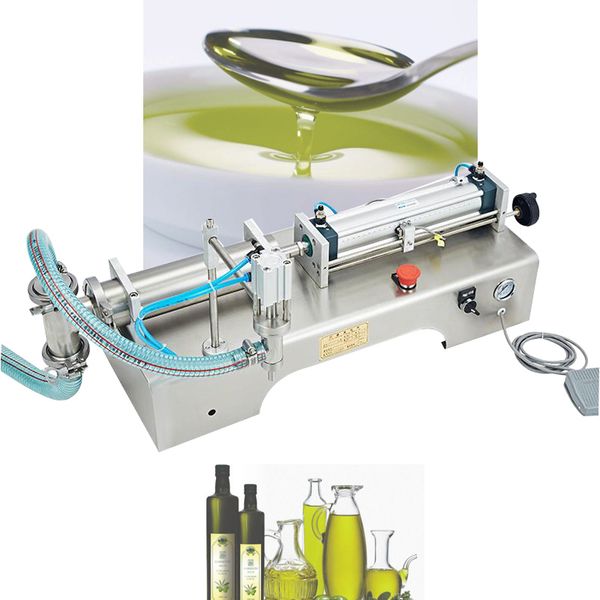 Single Head Liquid Filling Machine Pneumatic For Wine Milk Juice Vinegar Coffee Oil Drink Detergent Stainless Steel Filler 110V 220V