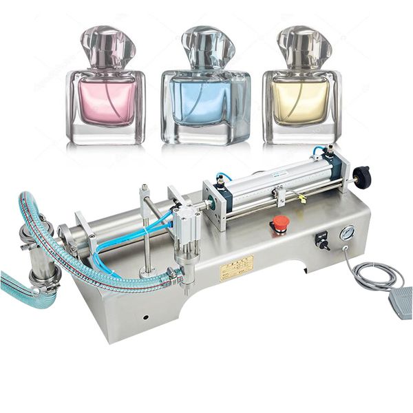 Single Head Liquid Filling Machine Pneumatic For Wine Milk Juice Vinegar Coffee Oil Drink Detergent Stainless Steel Quantitative Filler 110V