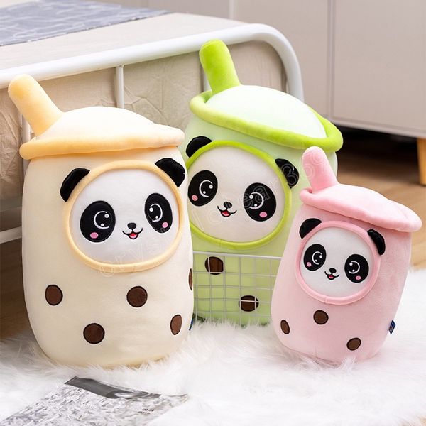 ZP Bubble 70cm Tea Family Stuffed Plush Fruits Drink Bottle Creative Animal Panda milk tea cup pillow cushion kids toys