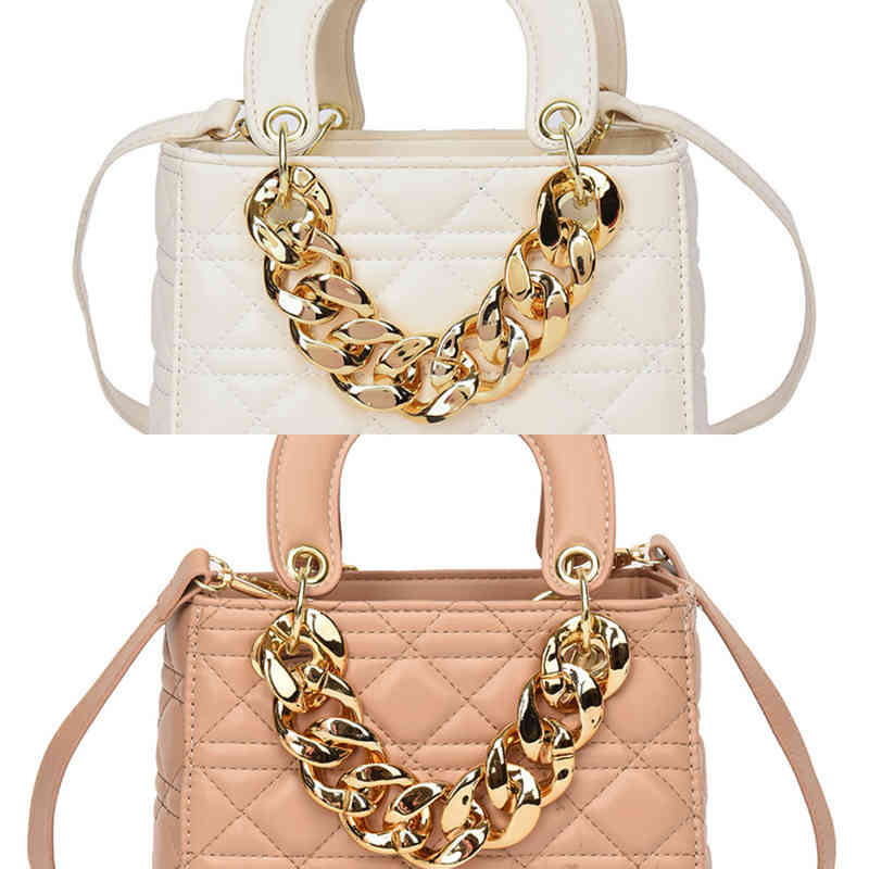 Female New Fashion High Handbagbag Versatile High-grade Texture One Shoulder Small Square Bag