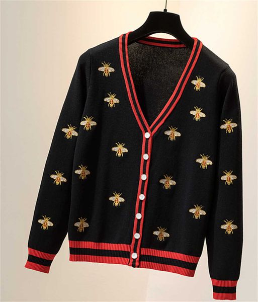 Womens Knits Dress Fashion Pullover V Neck Jackets Long-sleeved Embroidery Sweater Blouse Casual Loose Coat Sweatshirt Women Outerwear