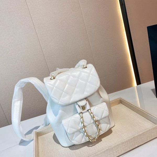 JIANG 2022 Classic French High-End Retro Backpacks Fashion Bags Ladies Flap Chains Diamond Lattice Quilted Outdoor Sacoche Designer Bags Lux