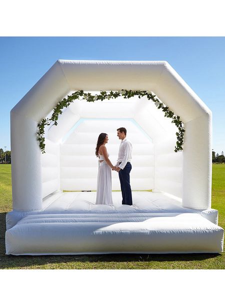 wholesale Commercial White Inflatables Bounce House Wedding Bouncer Trampoline Bouncy Castle Jumper Tent For Kids Adults Lawn Party