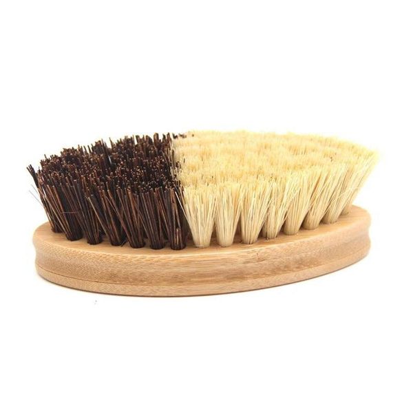 Natural Bamboo Sisal Fruits and Vegetable Brush Tools Scrubber Kitchen Potatoes Corn Carrots Cleaning Brushes Inventory Wholesale