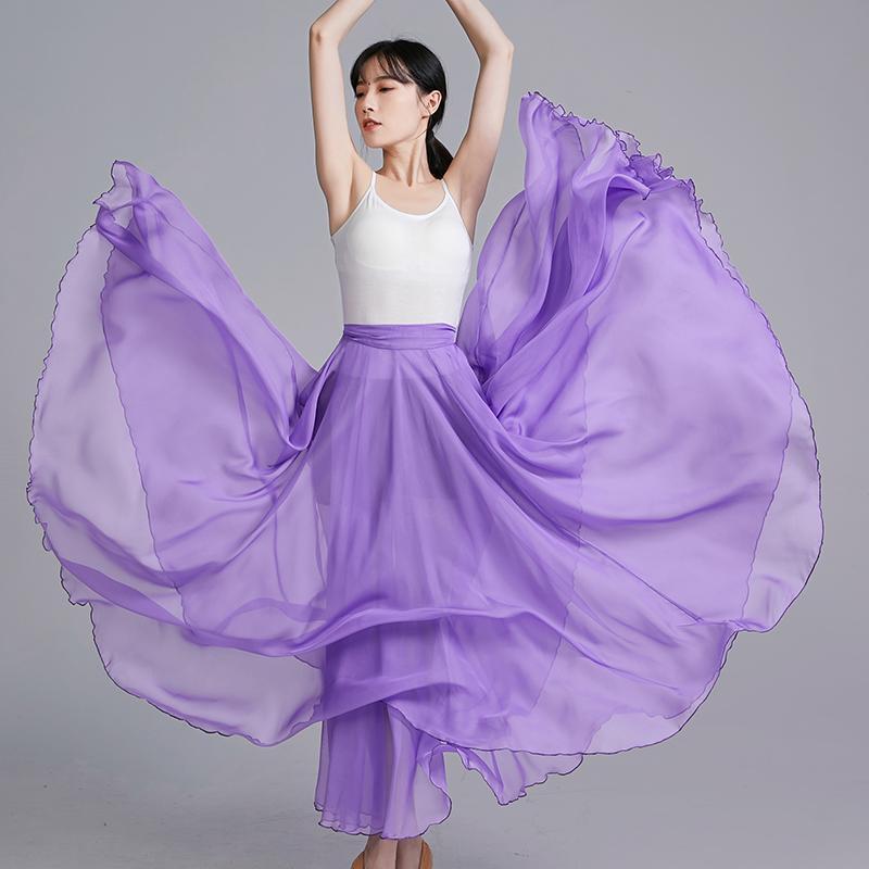 Stage Wear Woman 720 Degree Classical Dance Clothes Girls Elegant Performance Gauze Skirt Large Swing Costumes Gypsy Dress