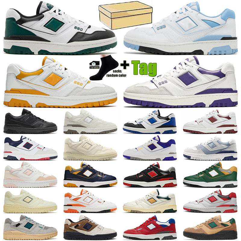 high quality B550 Casual Shoes Women Mens Fashion 550 Aime Leon Dore Green Yellow Paul Grey Red Sea Salt Black Syracuse Burgundy Trainers With Desig