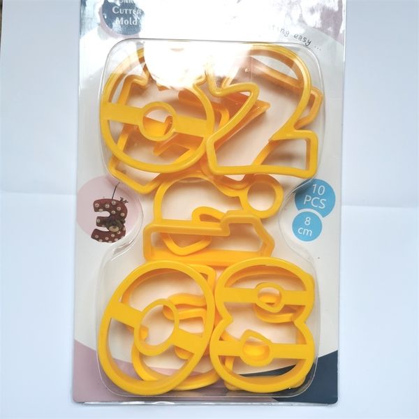 Cake Tools Super Big 8cm Number Plastic Mold Font Biscuit Cookie Cutter Fondant Tool Topper Decorating Press Pastry 220601