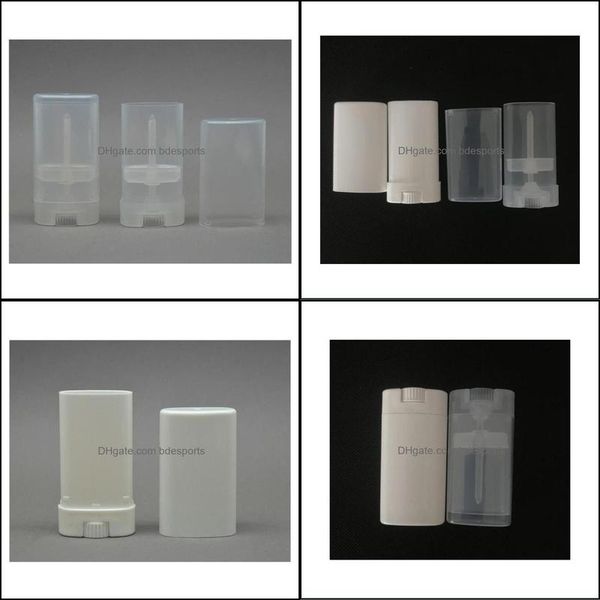 Packing Bottles Office School Business Industrial Drop Delivery 2021 Empty Plastic Oval Deodorant Containers Balm Tubes With Lid Caps Gj2Q