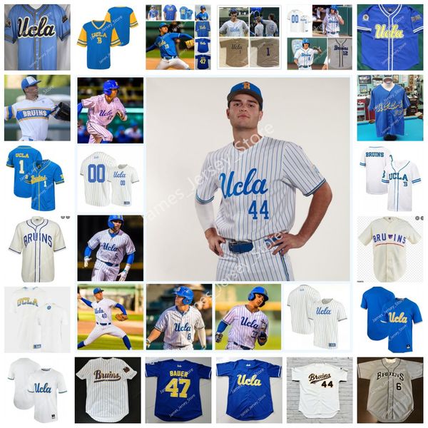 NCAA Custom UCLA Bruins Baseball Stitched Jersey Chase Utley Jackie Robinson 8 Brandon Crawford 12 Gerrit Cole Trevor Bauer Zack Weiss 1 Mat