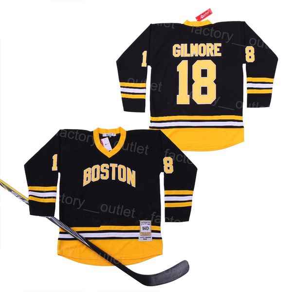 Men College Horlohawk Boston 18 Happy Gilmore Jersey Adam Sandler 1996 Movie Ice Hockey Embroidery And Sewing Breathable For Sport Fans Team