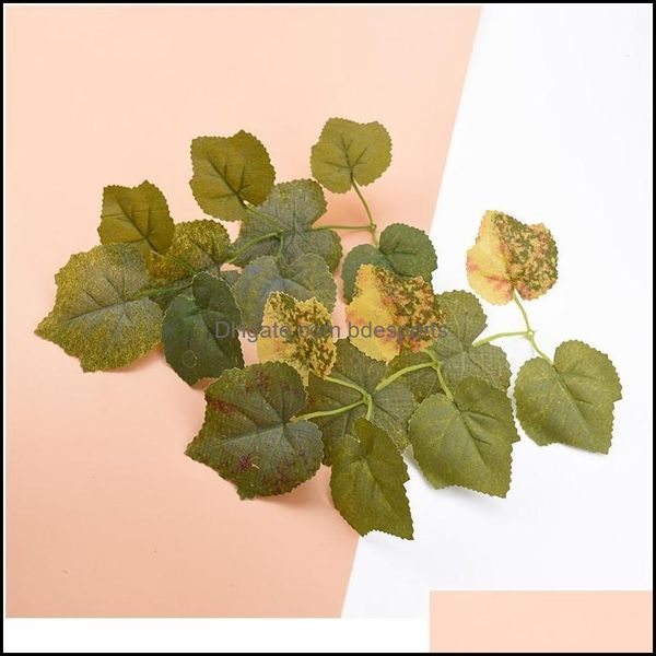 Decorative Flowers Wreaths Festive Party Supplies Home Garden 300Pcs Maple Leaf Artificial Plants Silk Leaves Wedding Diy Gifts Box Christ
